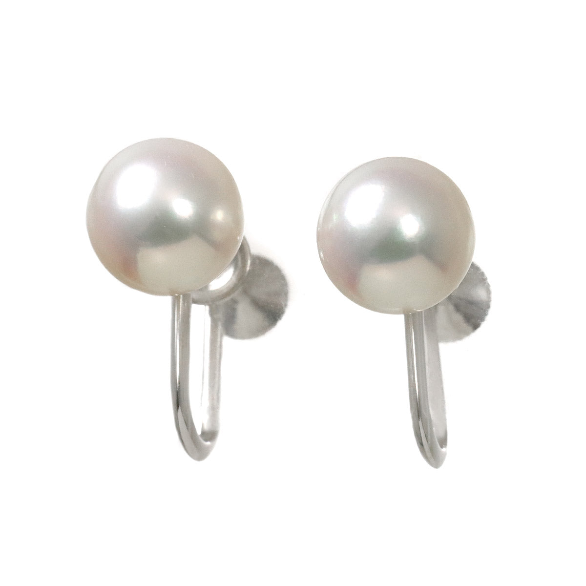 Akoya Pearl 8.3mm Earrings 18K White Gold 750