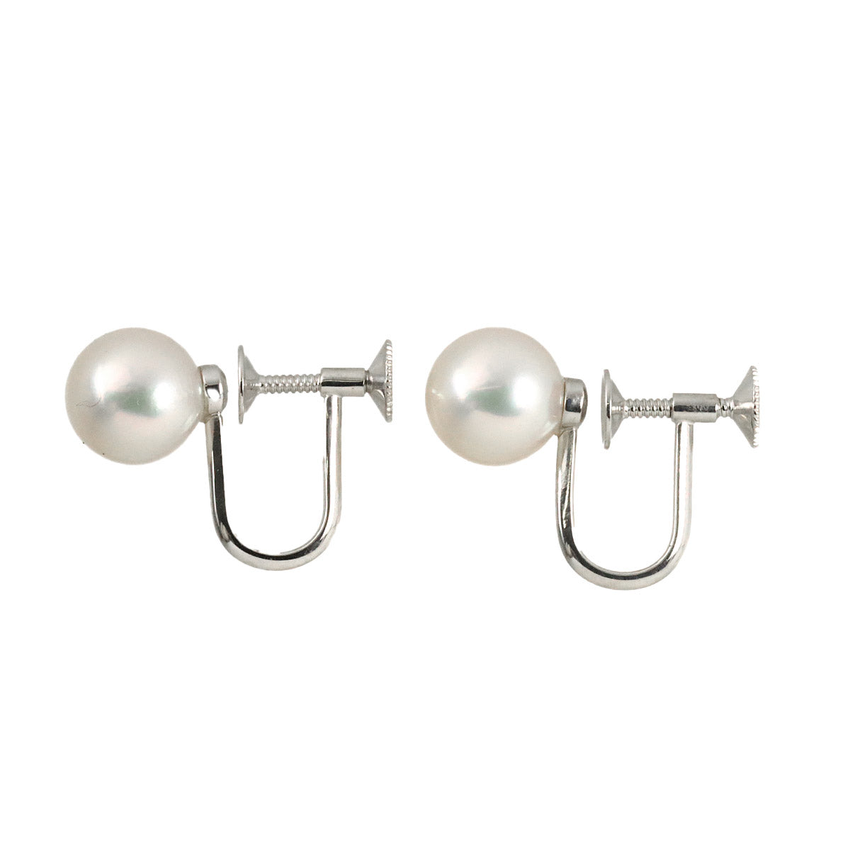 Akoya Pearl 8.3mm Earrings 18K White Gold 750