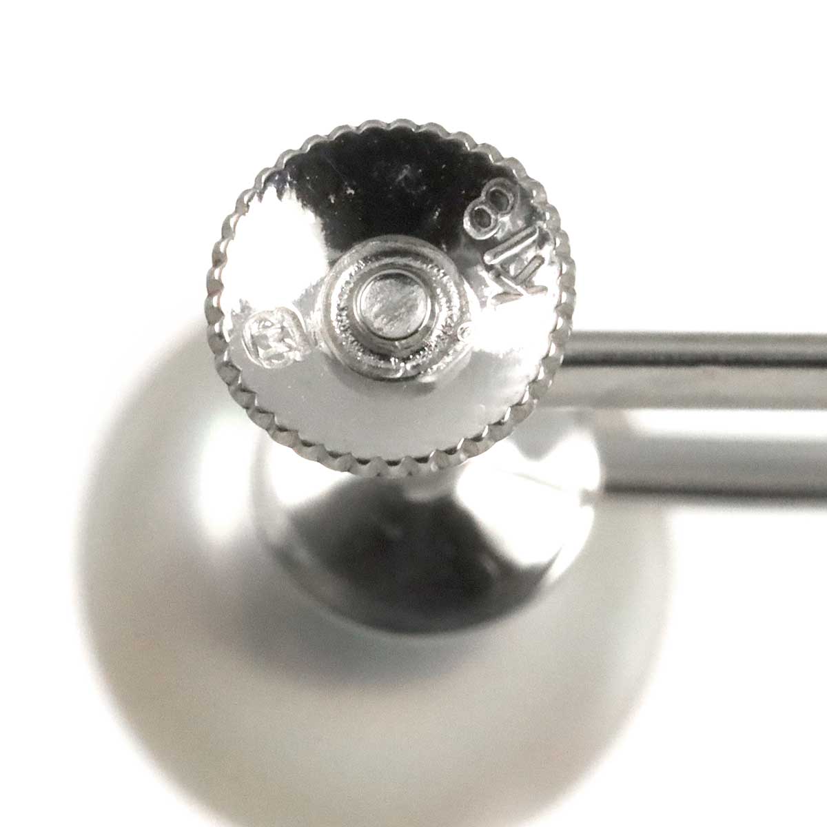 Akoya Pearl 8.3mm Earrings 18K White Gold 750