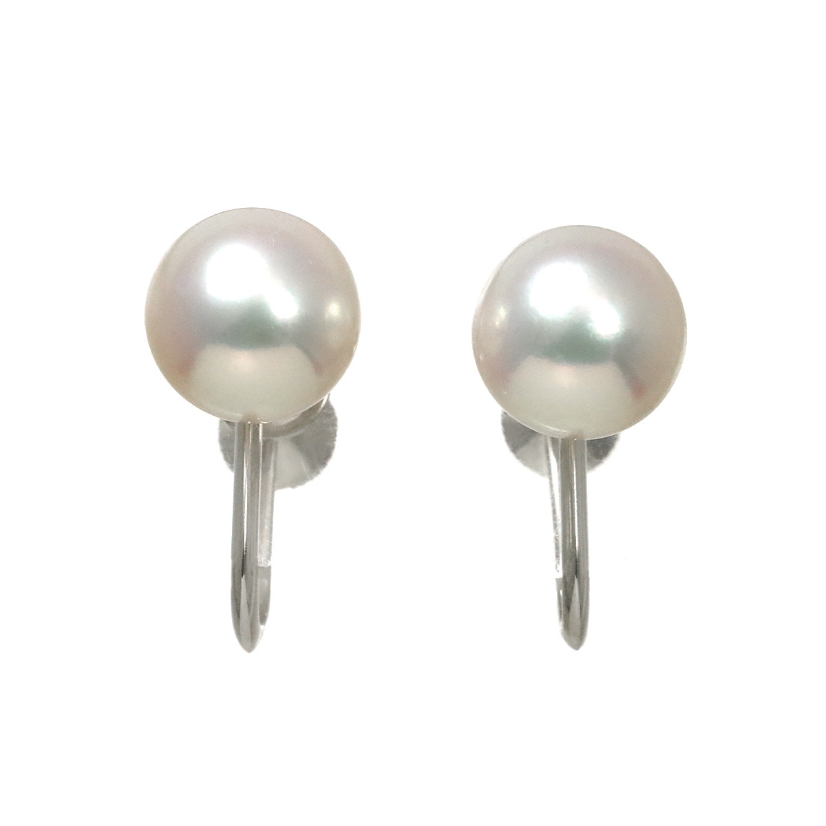 Akoya Pearl 8.3mm Earrings 18K White Gold 750