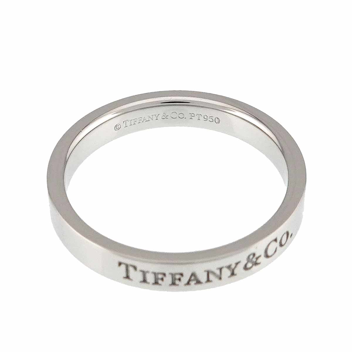 Logo Band Ring Platinum Size6-6.25(US)