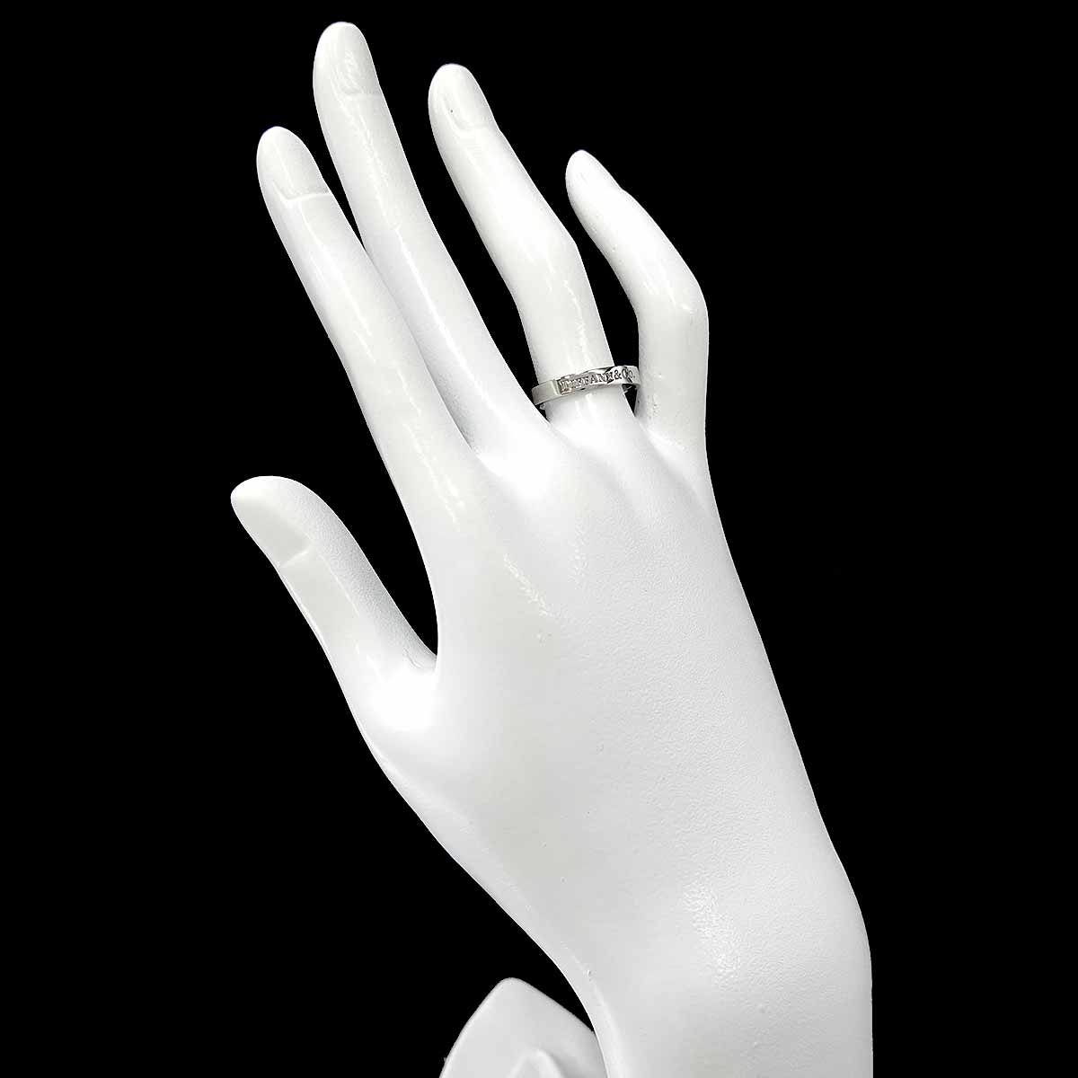 Logo Band Ring Platinum Size6-6.25(US)