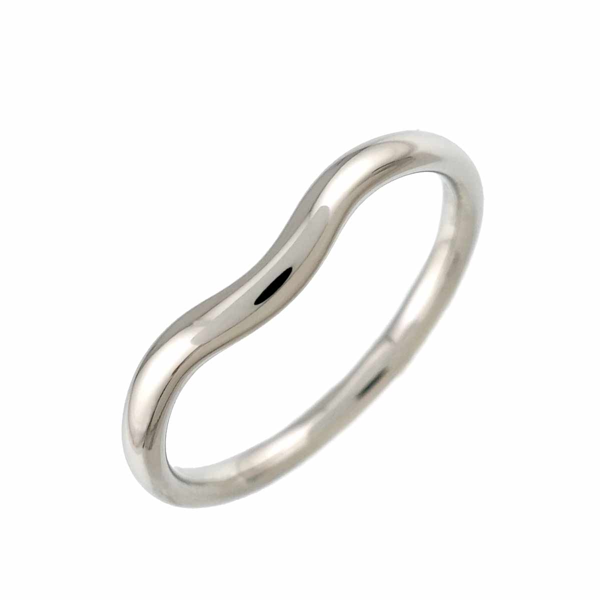 Curved Band Ring Pt Platinum size6.25-6.5(US)