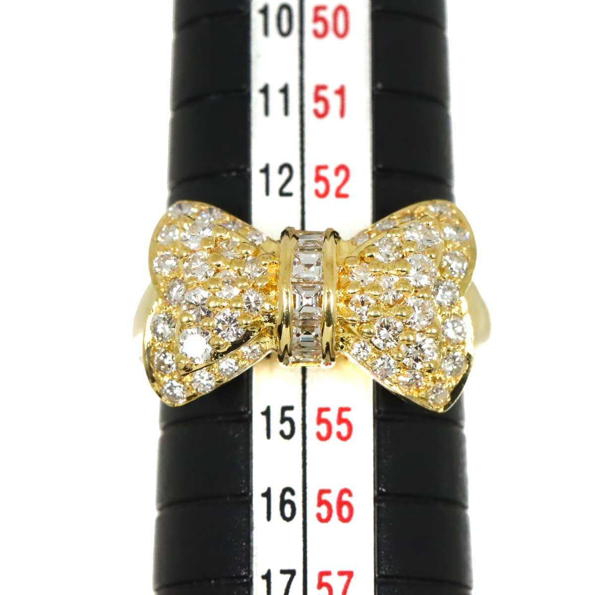 Diamond 1.11ct Ring 18K YG 750 6.75(US)