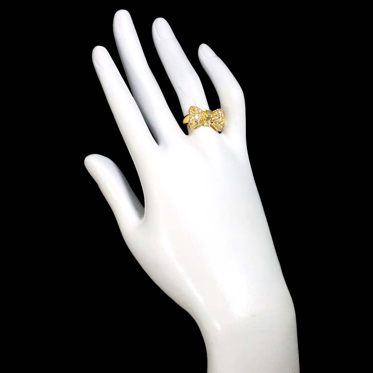 Diamond 1.11ct Ring 18K YG 750 6.75(US)