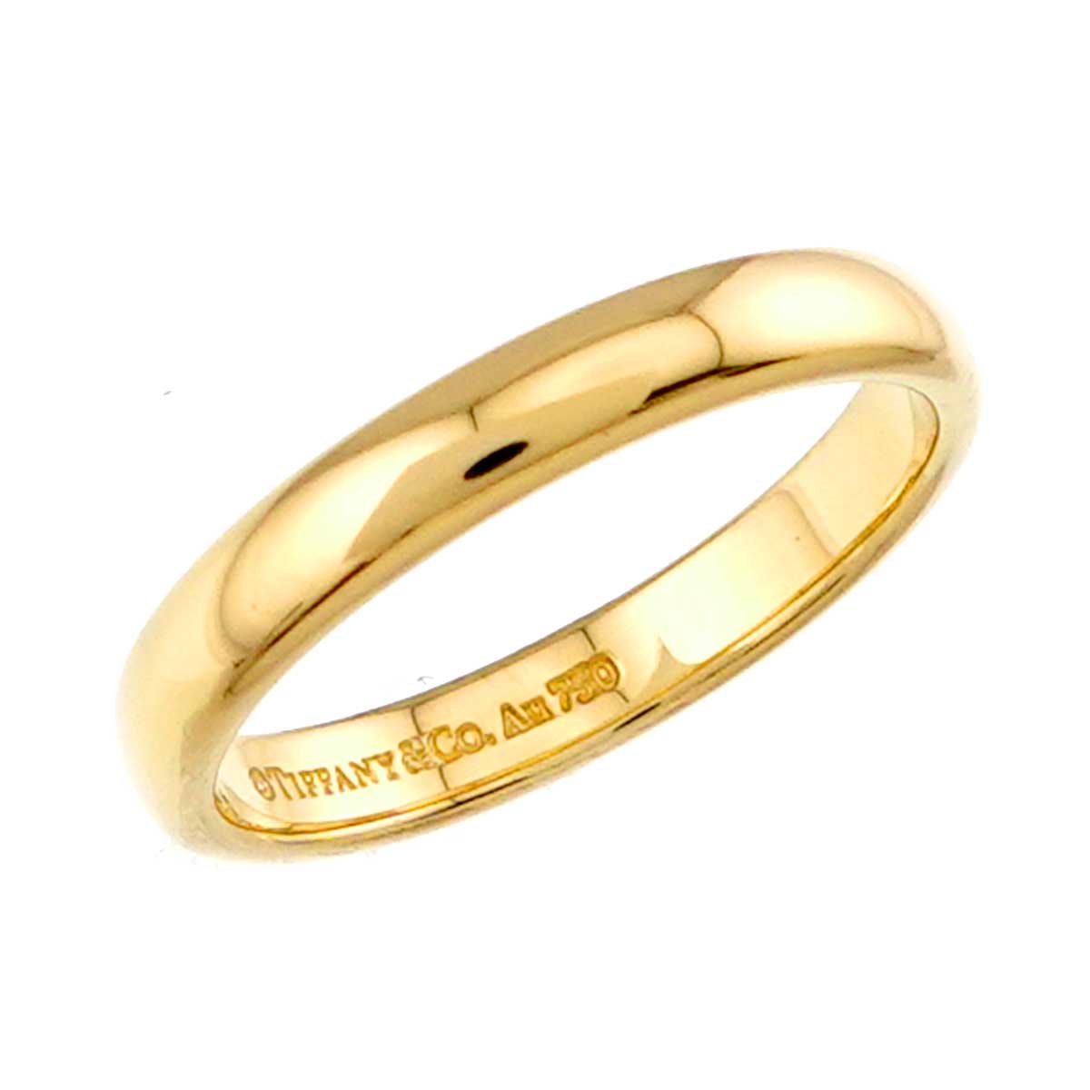 Forever Band Ring 18K Yellow Gold 750 Size6.5-6.75(US)