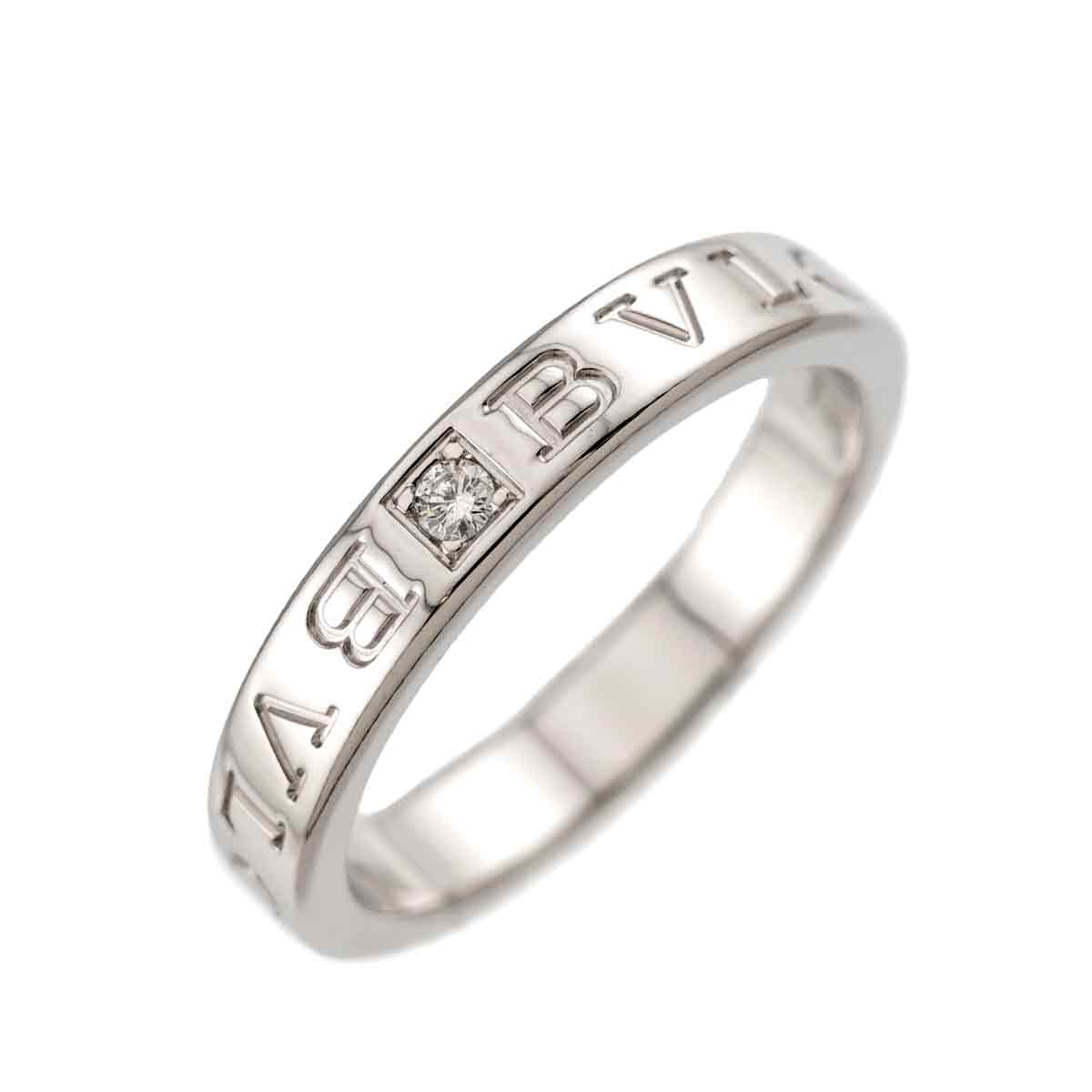 Diamond 1P Ring 18K WG 750 size9.5-9.75(US)