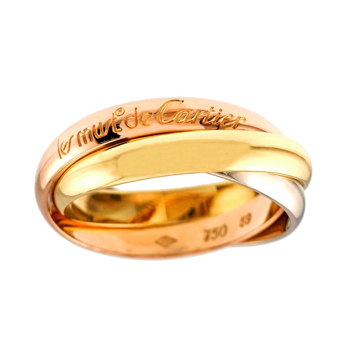 Trinity MM Ring 18K YG WG PG 750 Size59 8.75(US)