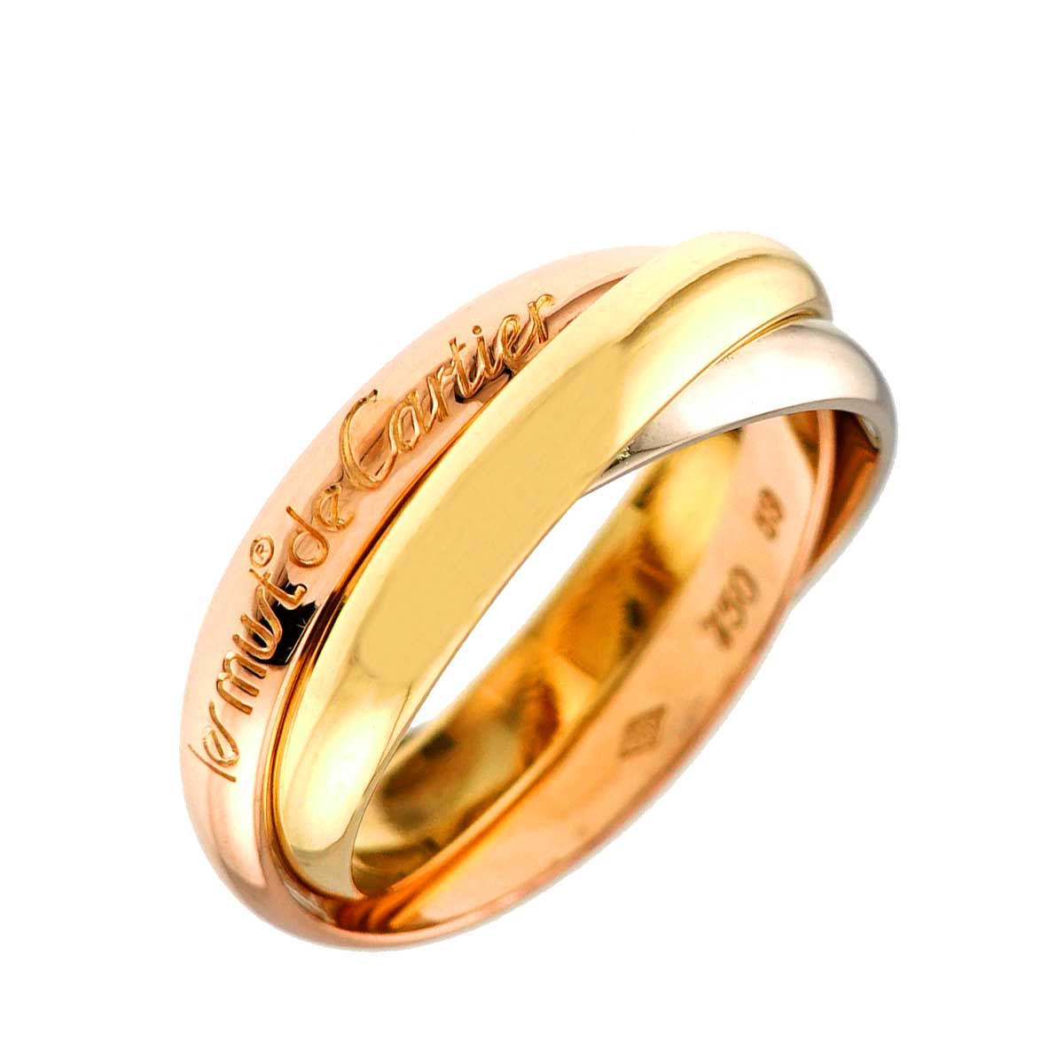 Trinity MM Ring 18K YG WG PG 750 Size59 8.75(US)