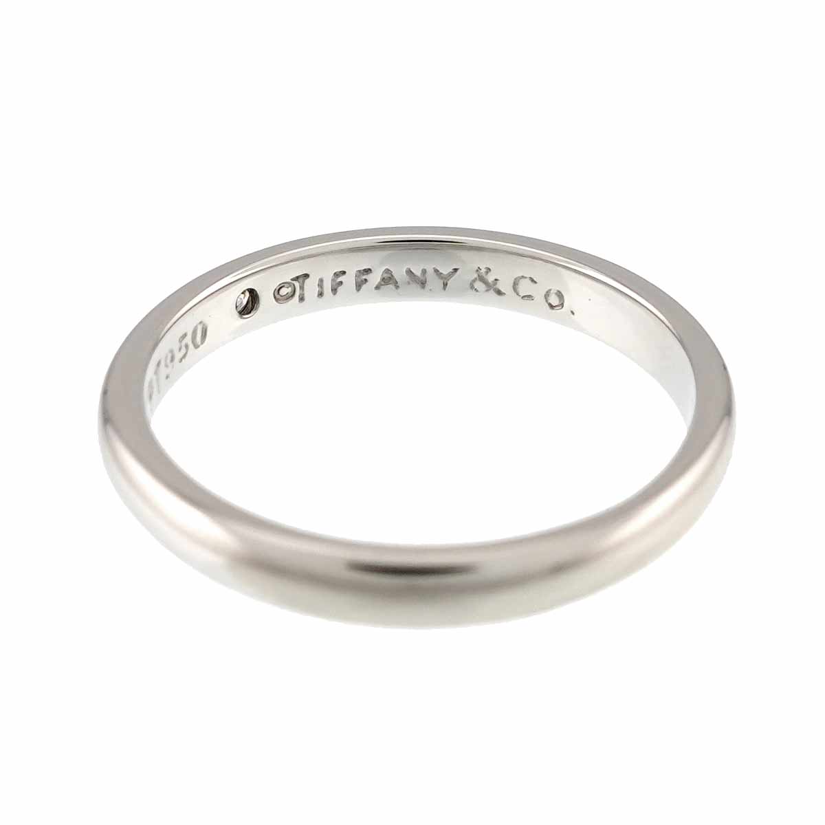 Stacking Band Ring Diamond 1P Pt Size7.25(US)