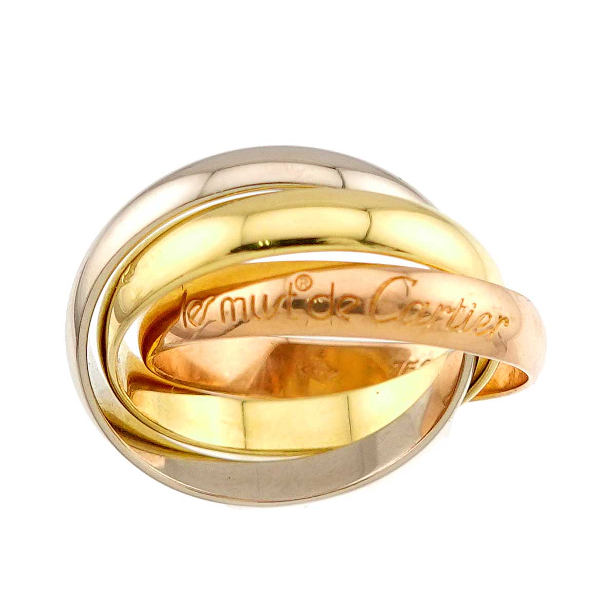 Trinity Ring 18K YG WG PG 750 Size50 5.25(US)