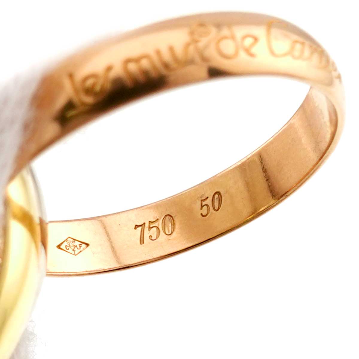 Trinity Ring 18K YG WG PG 750 Size50 5.25(US)