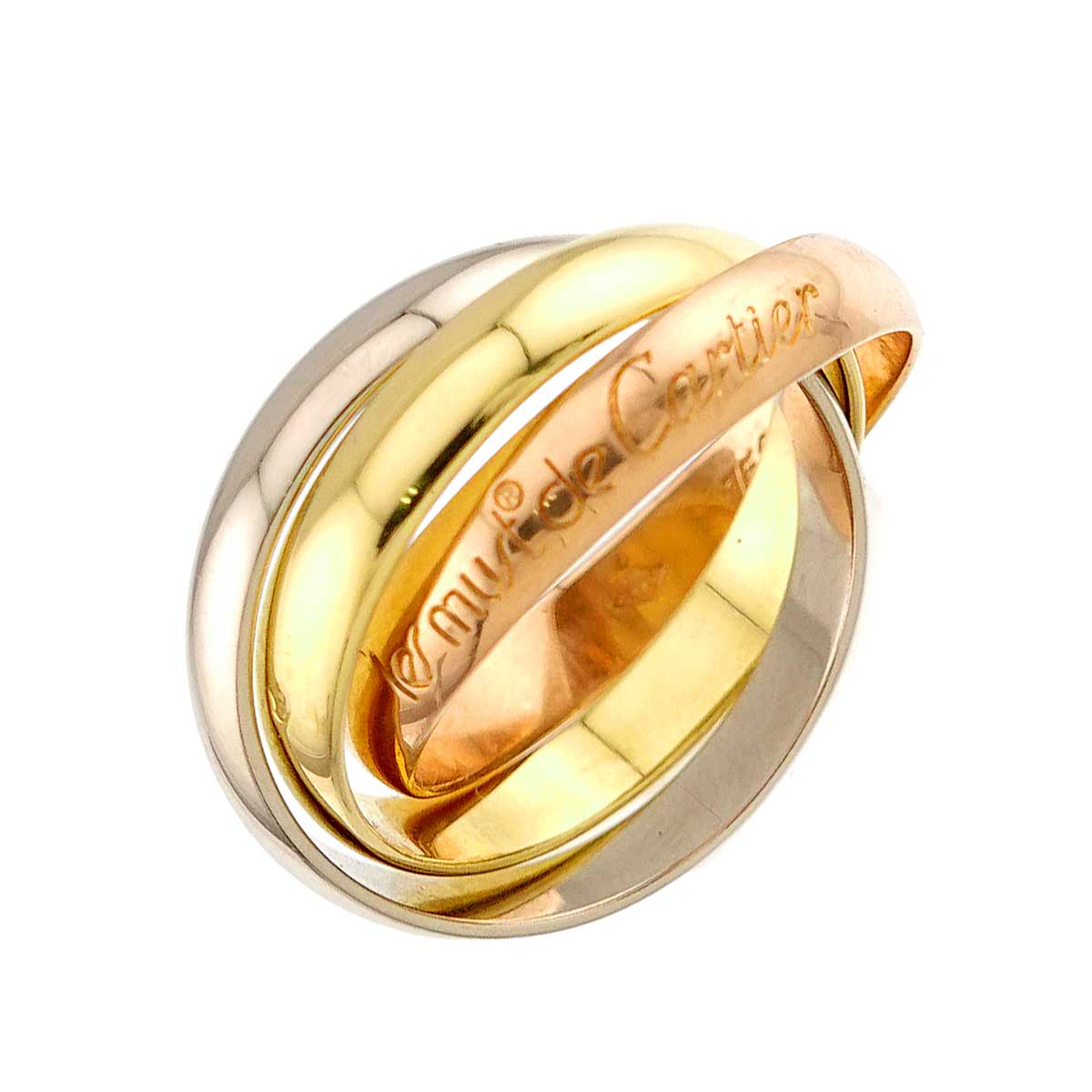 Trinity Ring 18K YG WG PG 750 Size50 5.25(US)