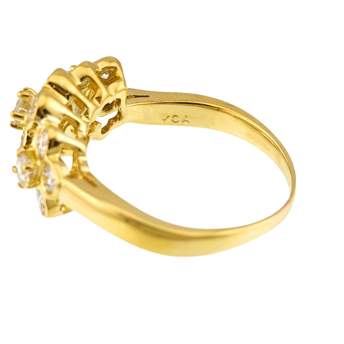 Diamond Ring 18K YG 750 size7.25(US)