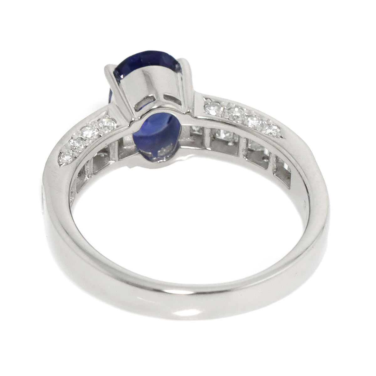 Sapphire 1.38ct Diamond 1.18ct Ring Platinum size6.75(US)