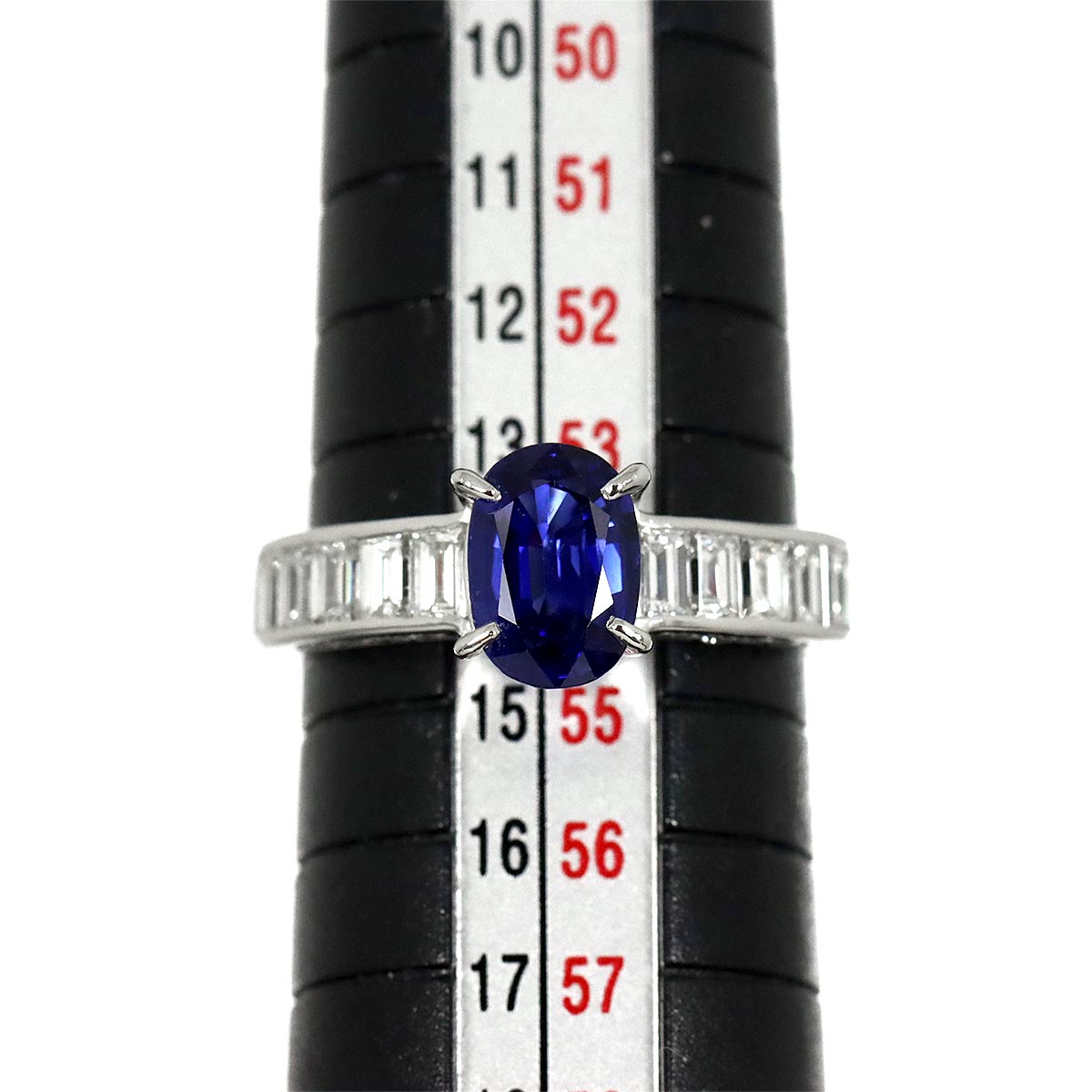 Sapphire 1.38ct Diamond 1.18ct Ring Platinum size6.75(US)