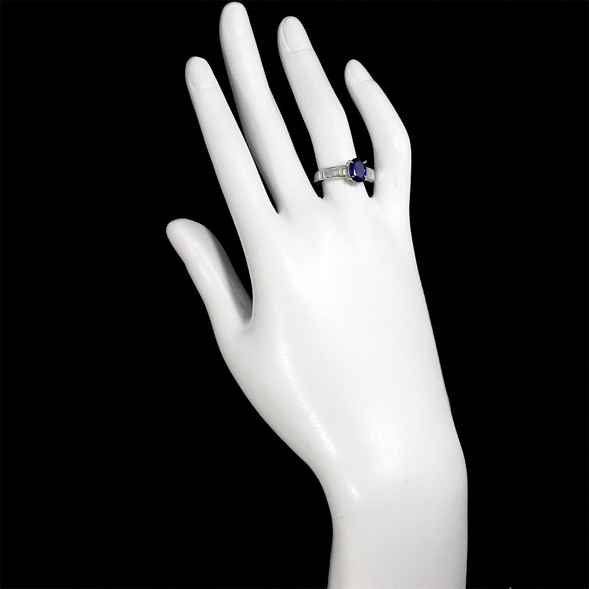Sapphire 1.38ct Diamond 1.18ct Ring Platinum size6.75(US)