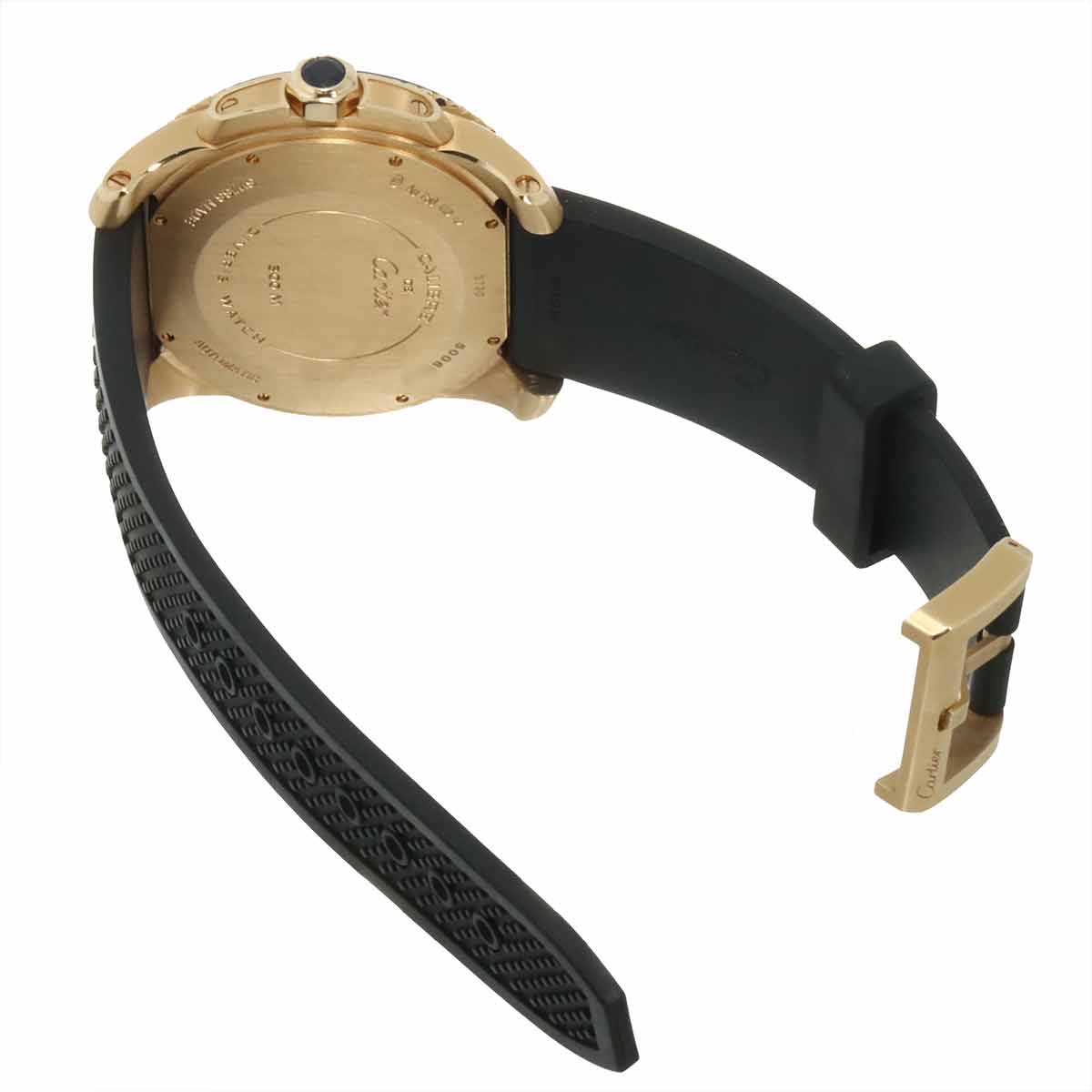 Calibre de Cartier Diver W7100052 Date 750 PG Black Dial Mens