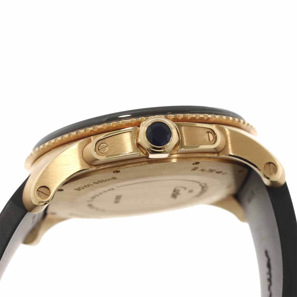 Calibre de Cartier Diver W7100052 Date 750 PG Black Dial Mens
