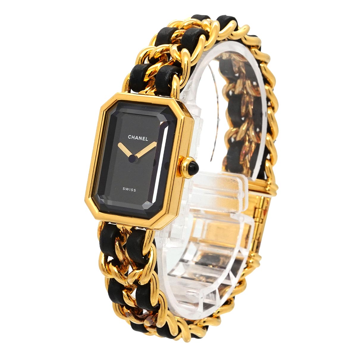 Premiere Size L H0001 Vintage Quartz Black Dial Ladies Watch