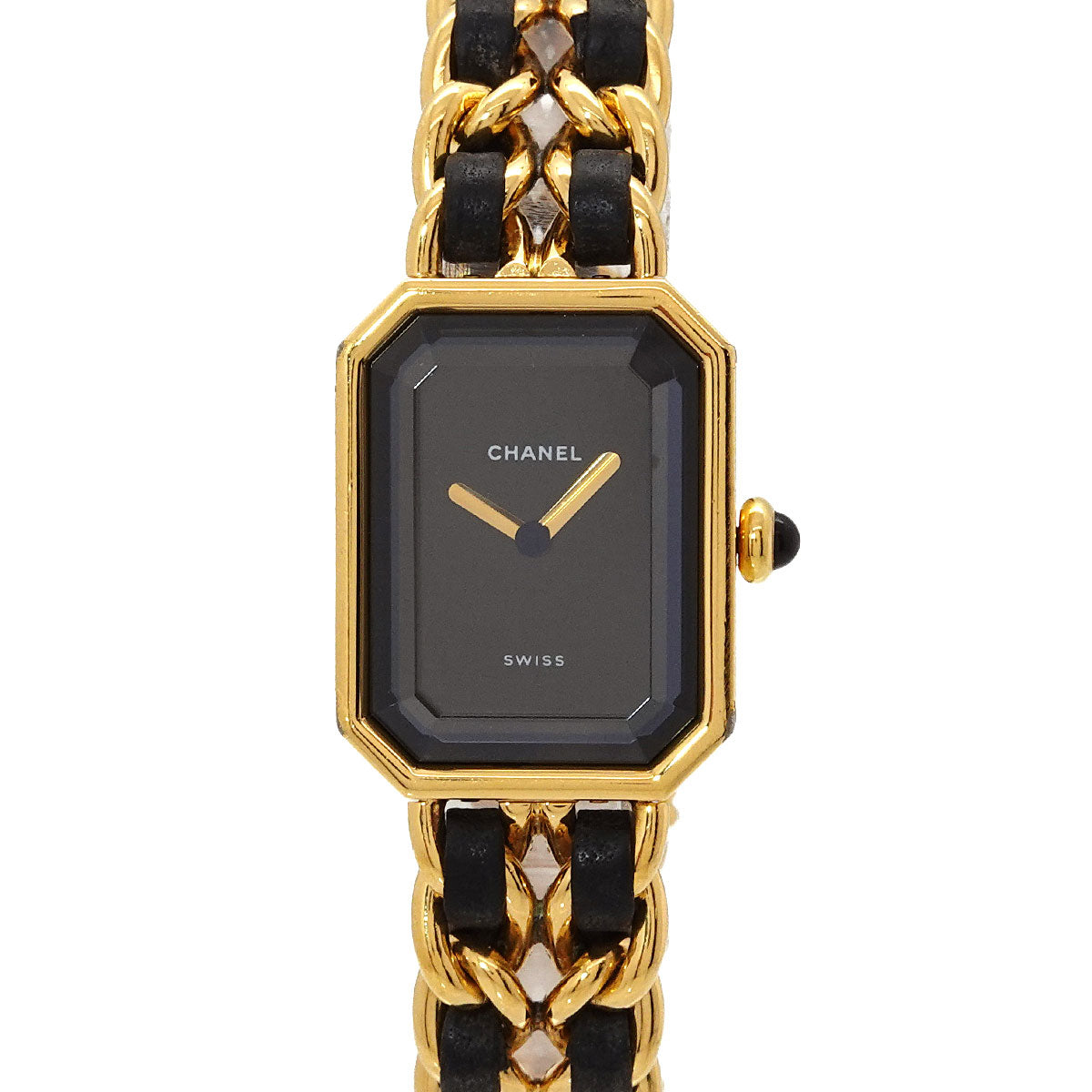 Premiere Size L H0001 Vintage Quartz Black Dial Ladies Watch