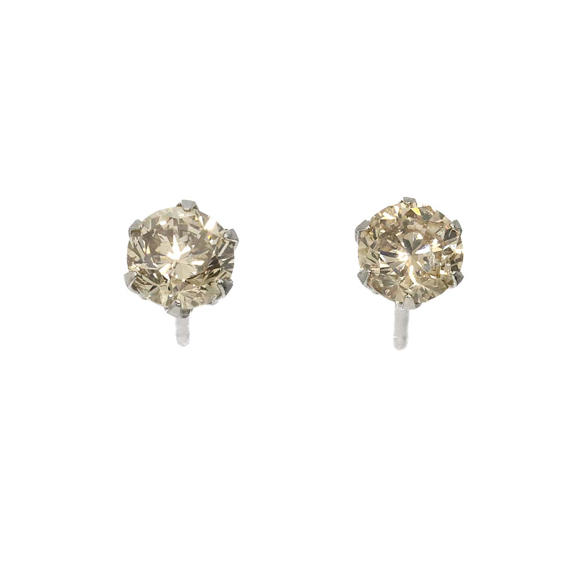 Diamond 0.30ct/0.30ct Earrings Pierced Pt Platinum