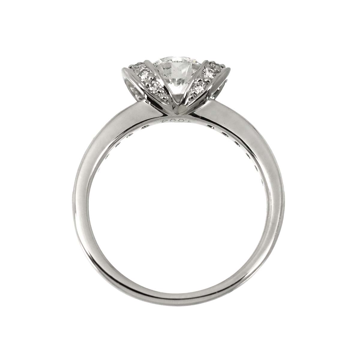 Diamond 1.004ct/0.35ct Ring Pt Platinum size7.5(US)
