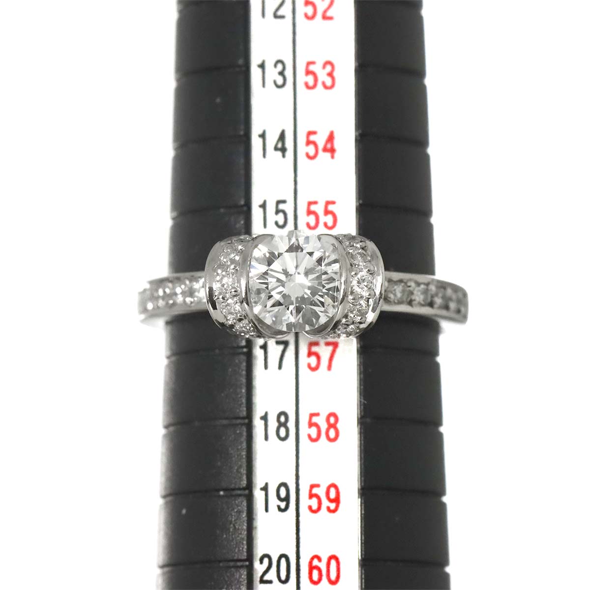 Diamond 1.004ct/0.35ct Ring Pt Platinum size7.5(US)