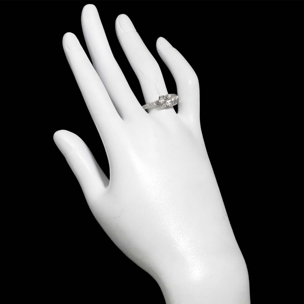Diamond 1.004ct/0.35ct Ring Pt Platinum size7.5(US)