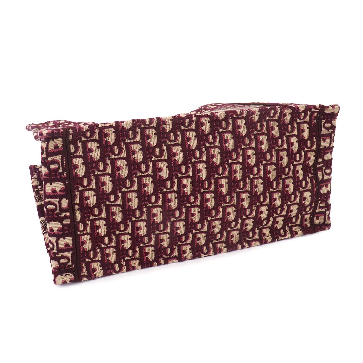 Oblique Book Tote Medium Bag Canvas Bordeaux M1296ZRIW