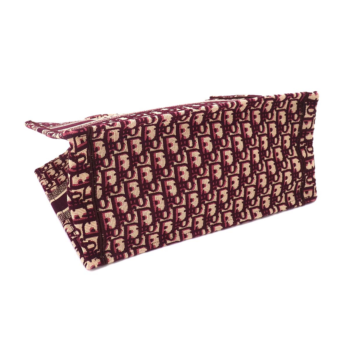 Oblique Book Tote Medium Bag Canvas Bordeaux M1296ZRIW