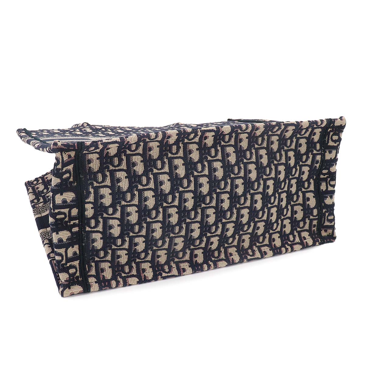 Oblique Book Tote Medium Bag Canvas Navy M1296ZRIW