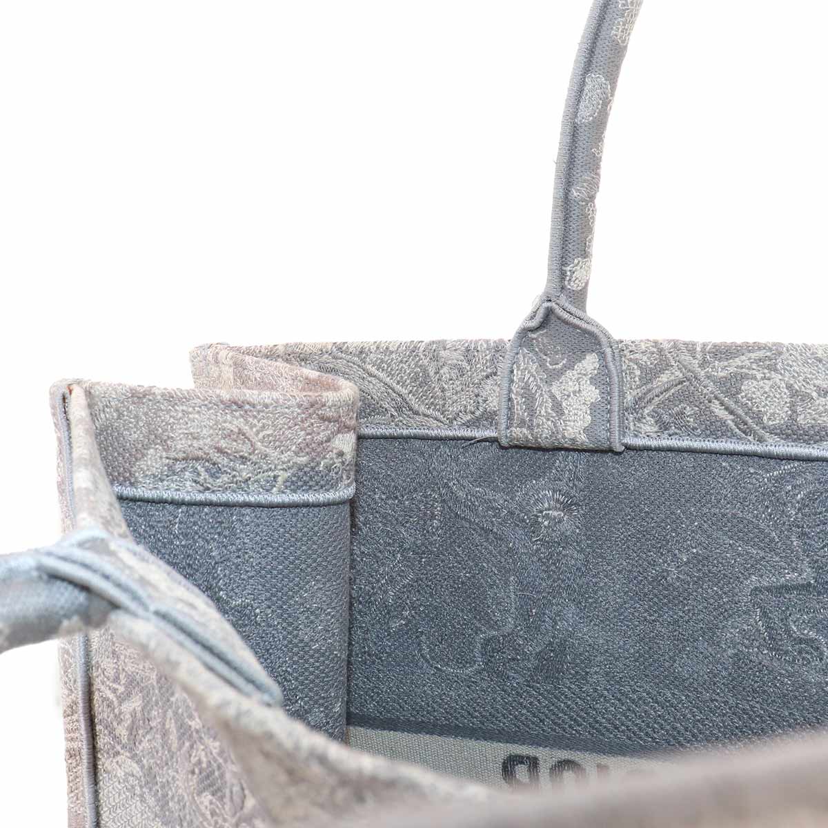 Toile De Jouy Book Tote Large Bag Canvas Gray M1286ZTDT