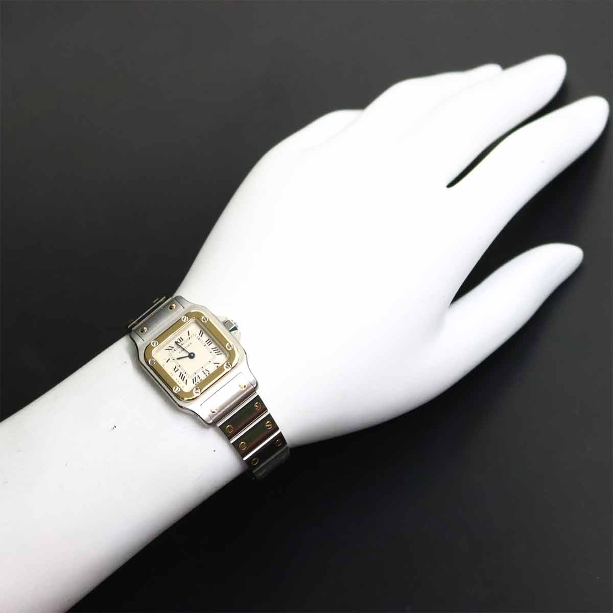 Santos Galbee W20012C4 750 YG Cream Dial Ladies Watch