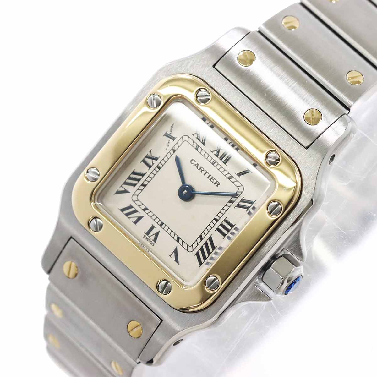 Santos Galbee W20012C4 750 YG Cream Dial Ladies Watch