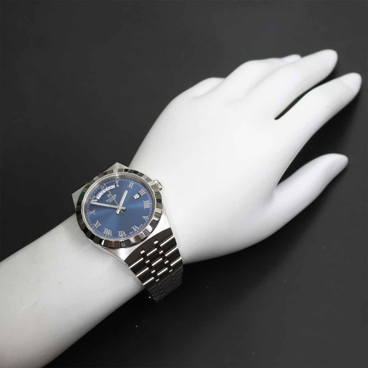 Royal 28600 Automatic Date Blue Dial Mens Watch