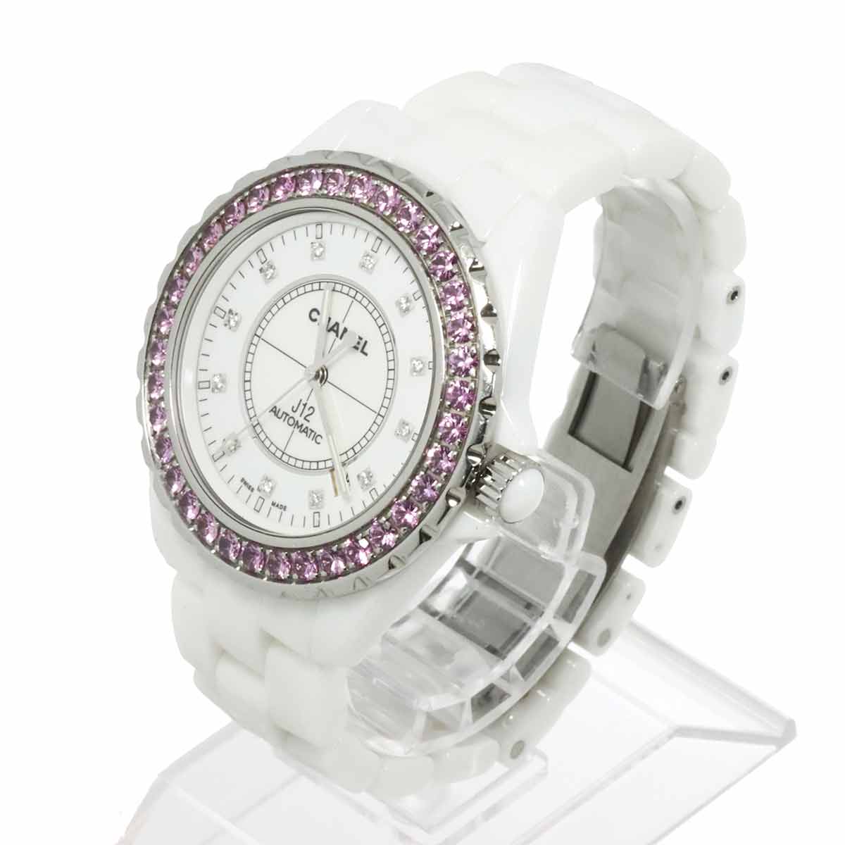 J12 42mm H2011 Automatic Date 12P Diamond Pink Sapphire
