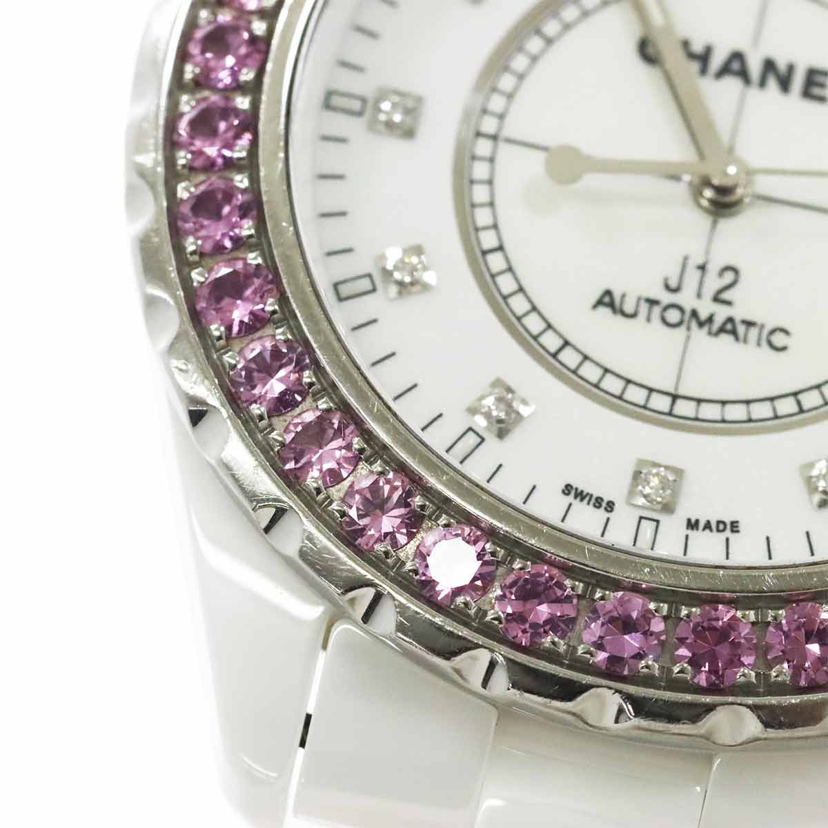 J12 42mm H2011 Automatic Date 12P Diamond Pink Sapphire