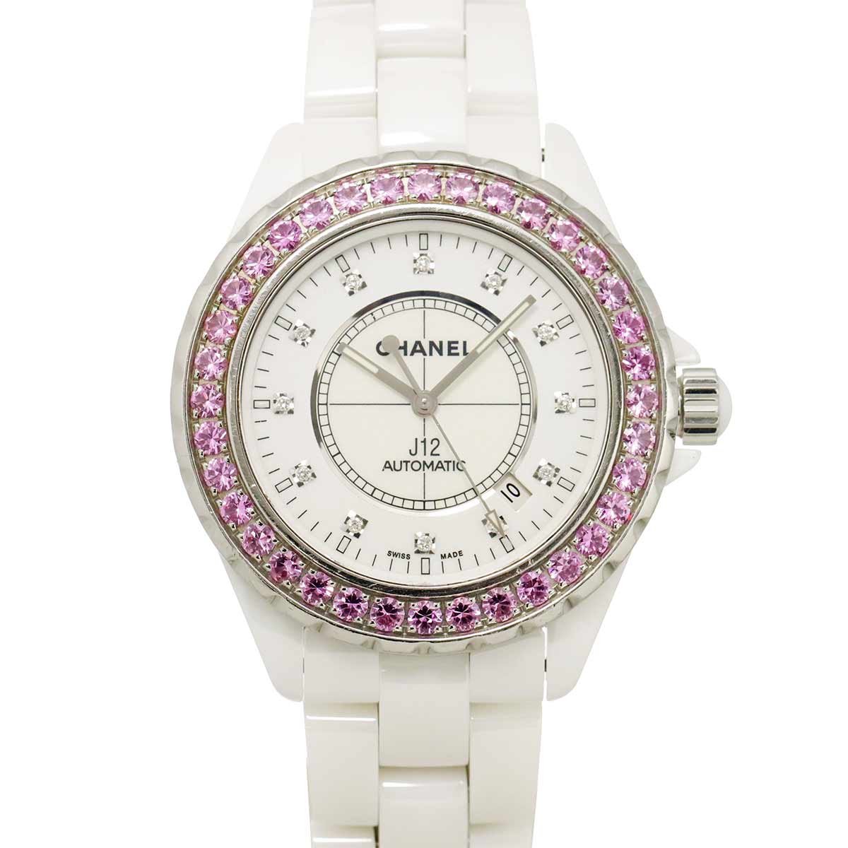 J12 42mm H2011 Automatic Date 12P Diamond Pink Sapphire
