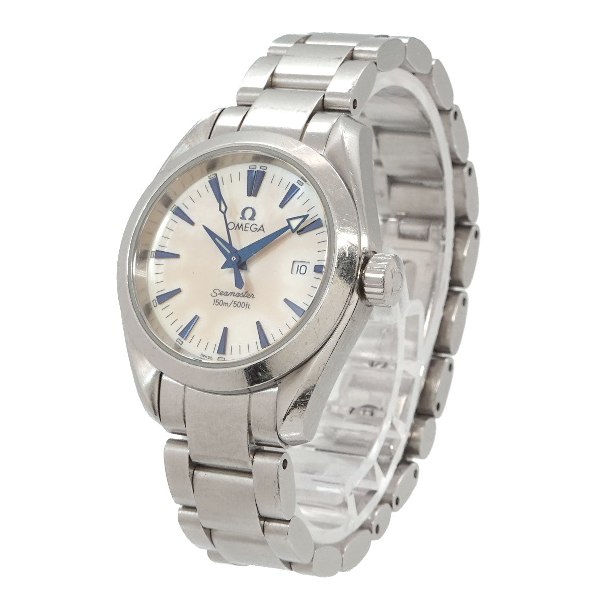 Seamaster Aqua Terra 2577.70 Date White Shell Dial Ladies