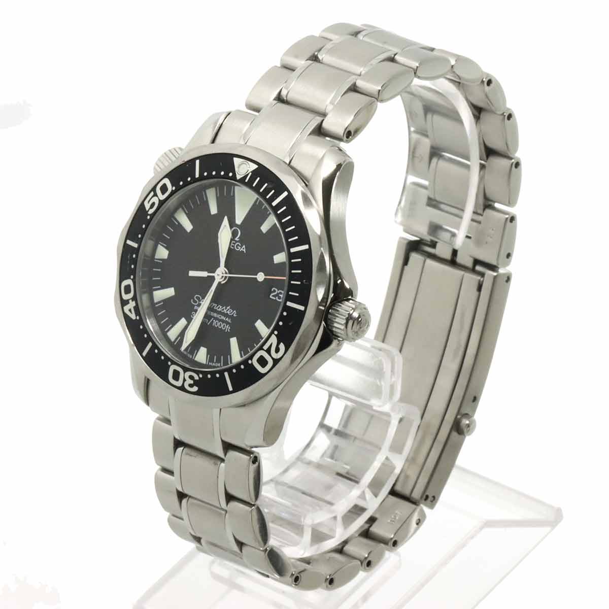 Seamaster 300 2262.50 Date Quartz Black Dial Boys Watch
