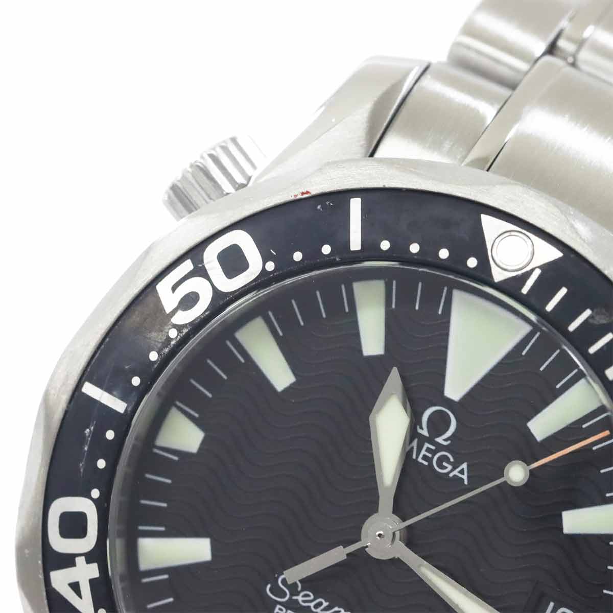 Seamaster 300 2262.50 Date Quartz Black Dial Boys Watch