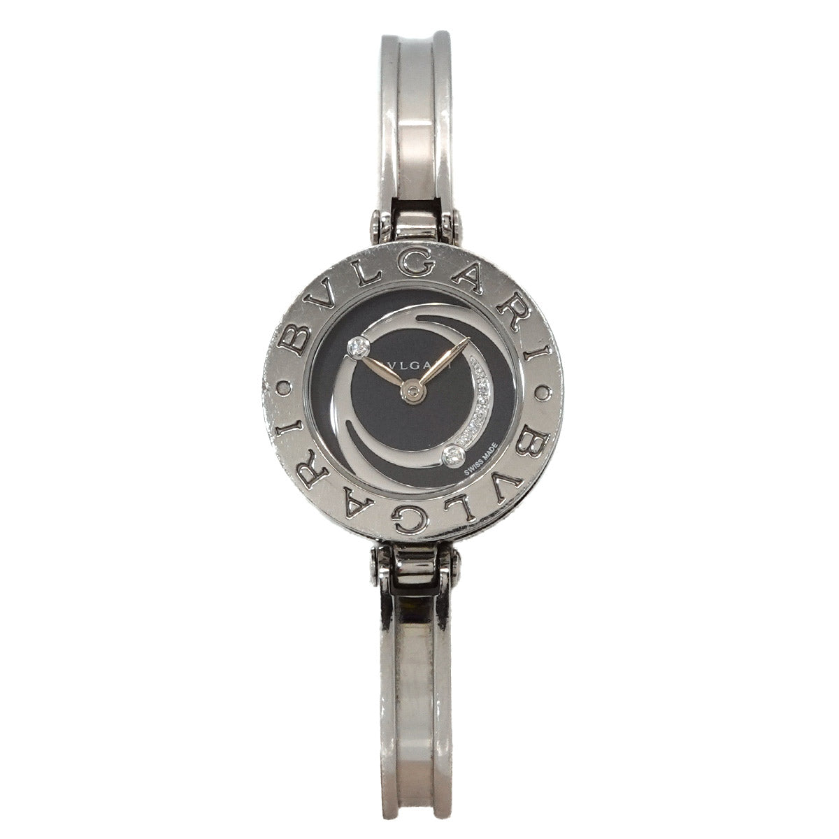 B-Zero1 BZ22S Bangle Watch Diamond Black Dial Ladies Watch