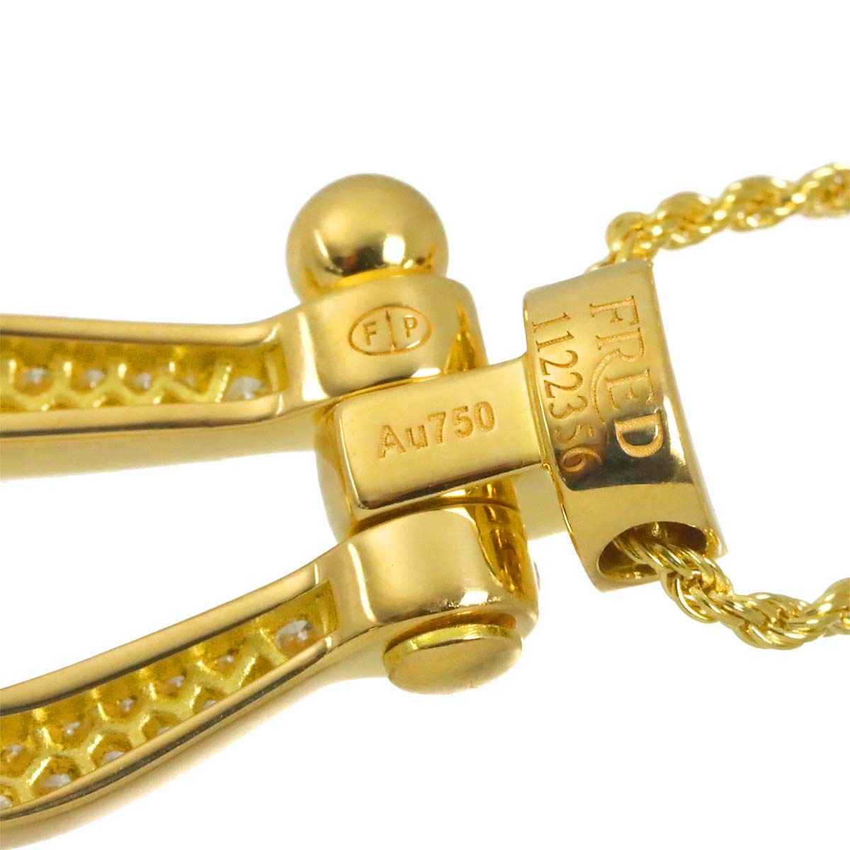 Force10 Diamond Necklace Large 18K Yellow Gold 750