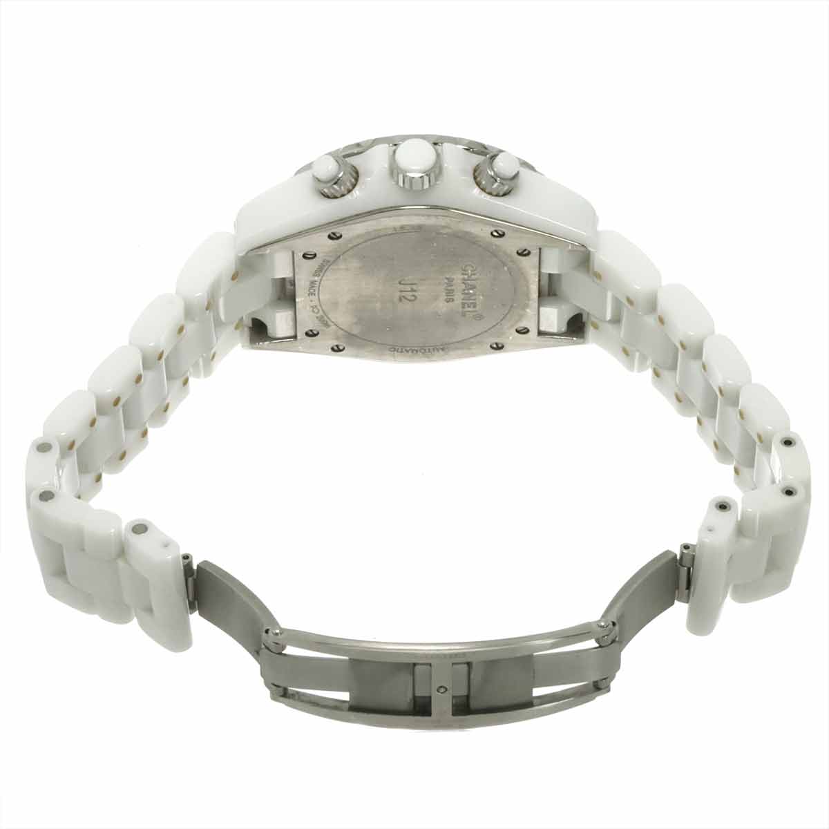 J12 Chronograph H2009 9P Diamond Date White Dial Mens Watch