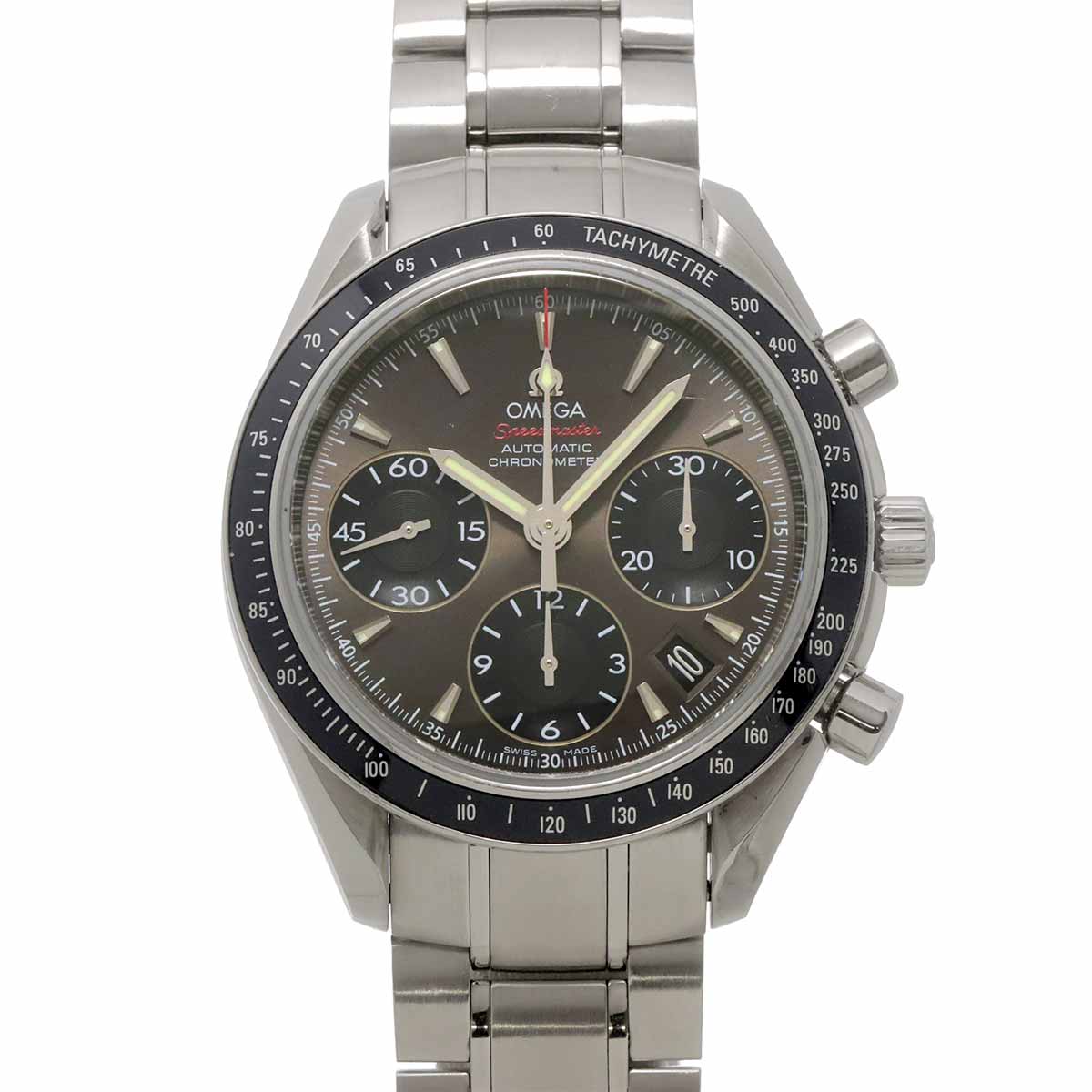 Speedmaster Date 323 30 40 40 06 001 Gray Black Dial Mens