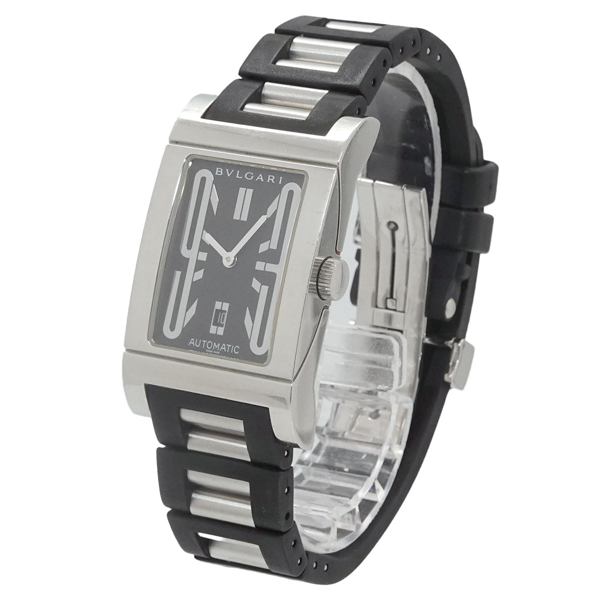 Rettangolo RT45S Automatic Date Black Dial Mens Watch
