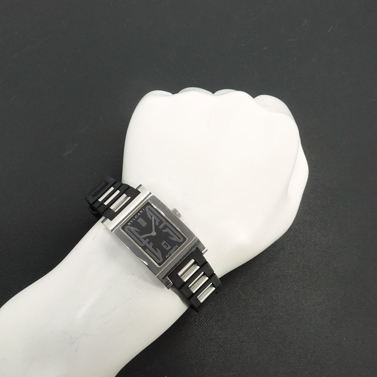 Rettangolo RT45S Automatic Date Black Dial Mens Watch