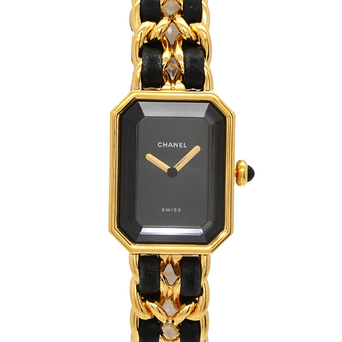 Premiere Size L H0001 Vintage Quartz Black Dial Ladies Watch