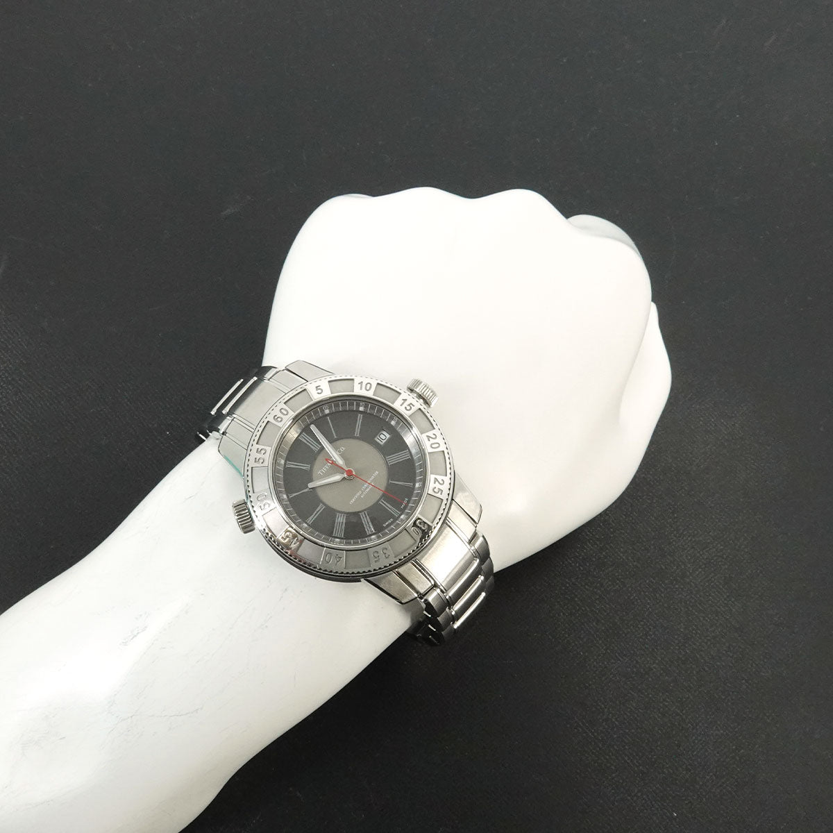 Mark T-57 Date Quartz Gray Dial Mens watch